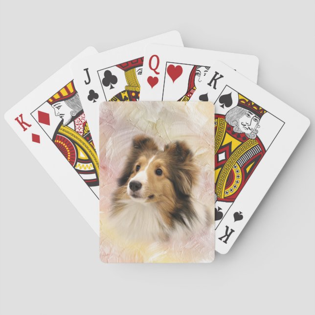 Baraja De Cartas Sheltie hace frente (Reverso)