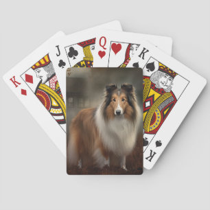 Baraja De Cartas Shetland Sheepdog Halloween Scary