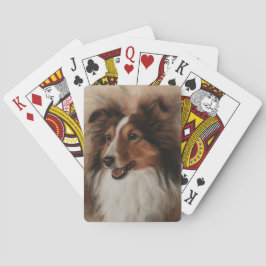 Baraja De Cartas Shetland Sheepdog Sheltie sonriendo