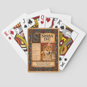 Baraja De Cartas Shiba Inu, Arte de Bestiario Medieval