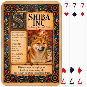 Baraja De Cartas Shiba Inu, Arte de Bestiario Medieval