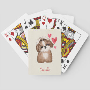 Baraja De Cartas Shih Tzu Dog Nombre Mascota personalizado