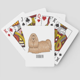 Baraja De Cartas Shih tzu personalizado de pelo largo ilustracion