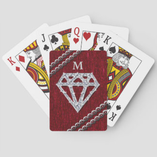 Baraja De Cartas Shimmer de diamante de secuencia roja