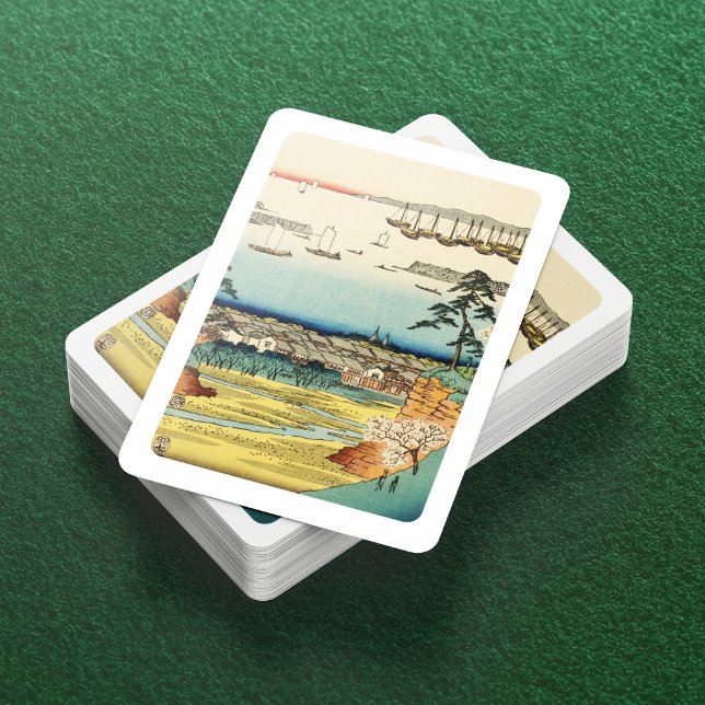 Baraja De Cartas Shinagawa, Japón: Impresión de bloques de madera v (Shinagawa Harbor Playing Cards- Deck View)