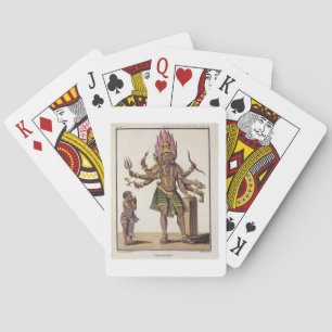 Baraja De Cartas Shiva como Virapatren, señor con el mal malformado