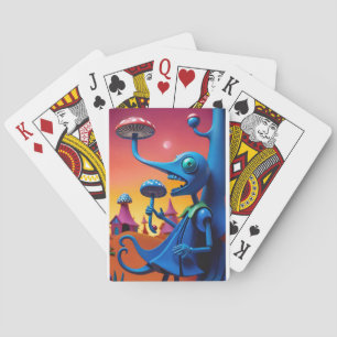 Baraja De Cartas Shroomin' 'n' Bloom'n - Arte Surrealista de Ken Ga