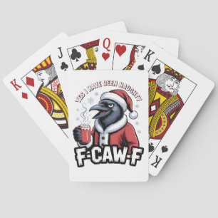 Baraja De Cartas Sí, he sido travieso F-Caw-F Divertida Navidad