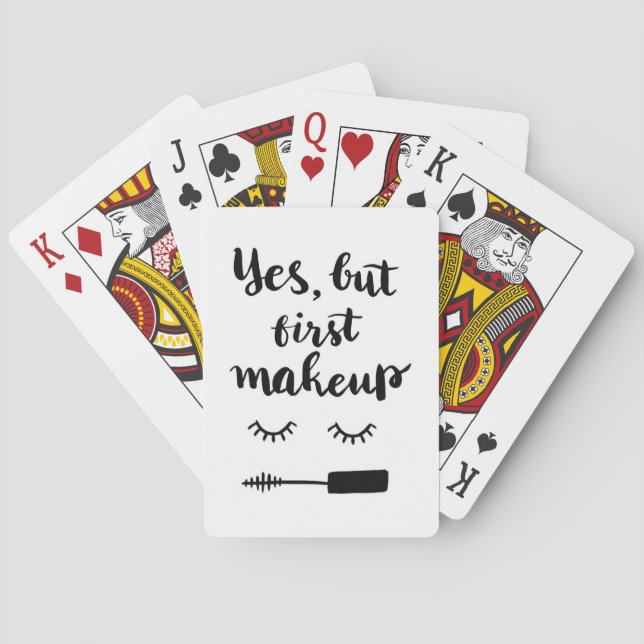 Baraja De Cartas Sí pero primer maquillaje (Reverso)