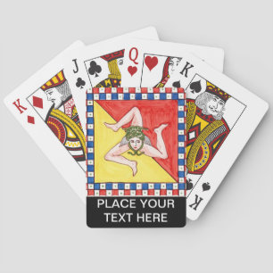 Baraja De Cartas Sicilia Trinacria Medusa PERSONALIZADO