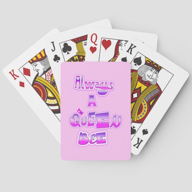 Baraja De Cartas Siempre una abeja reina rosa (Reverso)
