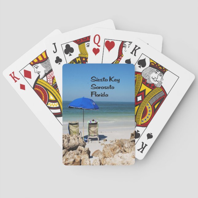 Baraja De Cartas Siesta Key Sarasota Florida (Reverso)