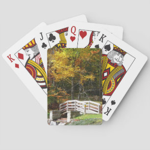 Baraja De Cartas Siete Springs Fall Bridge I Otoño Paisaje