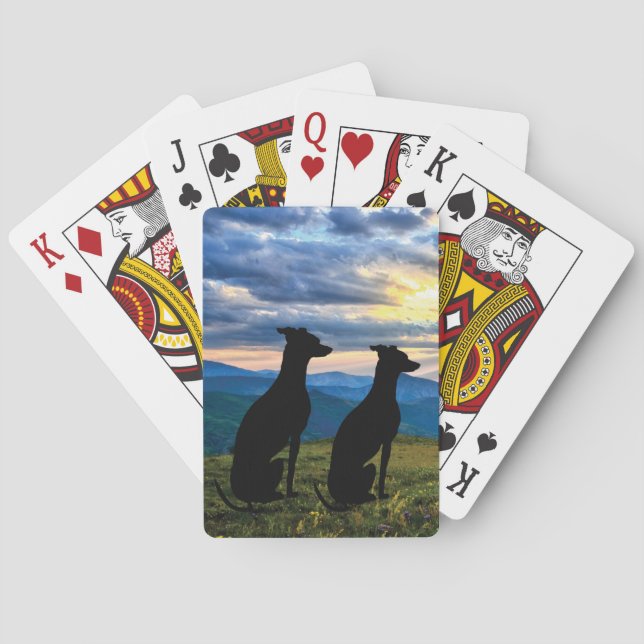 Baraja De Cartas Sighthounds - Greyhound Sunset (Reverso)