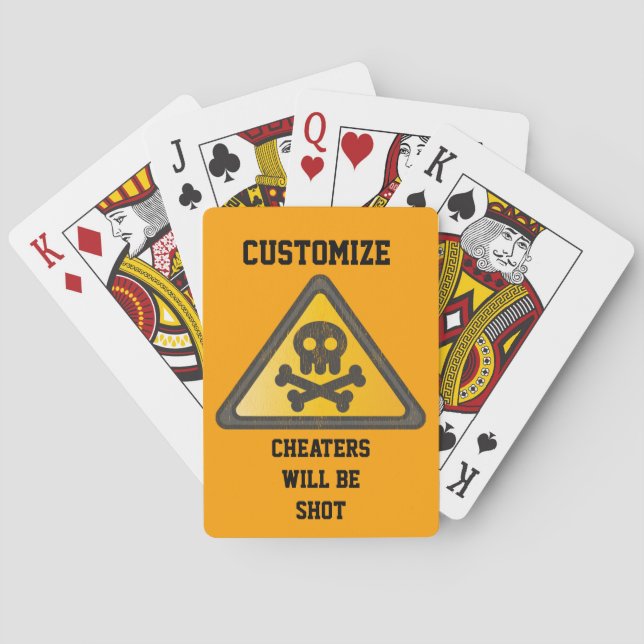 Baraja De Cartas Signo de advertencia divertida Thunder_Cove (Reverso)