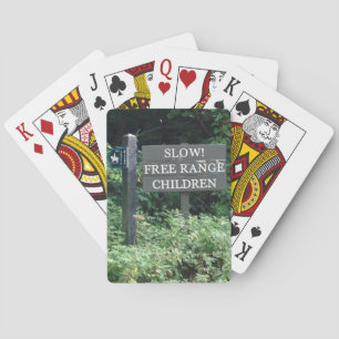 Baraja De Cartas Signo de Free Range Children, diversión