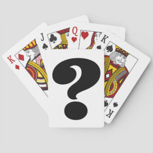 Baraja De Cartas Signo de interrogación negro