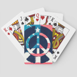 Baraja De Cartas Signo de paz estadounidense moreno