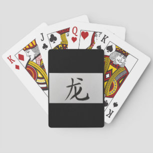 Baraja De Cartas Signo zodiaco chino Dragon negro
