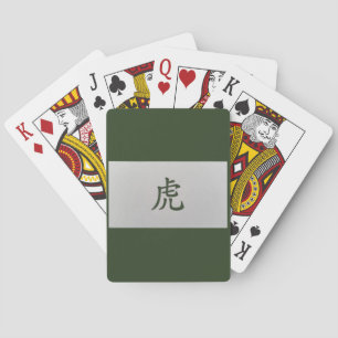 Baraja De Cartas Signo zodiaco chino Tigre verde