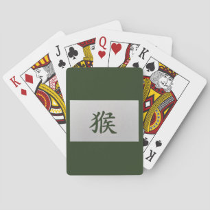 Baraja De Cartas Signo zodiaco chino verde mono