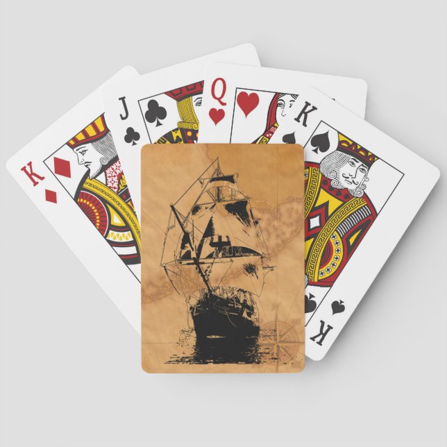 Baraja De Cartas Silhouette Black Ship (Reverso)