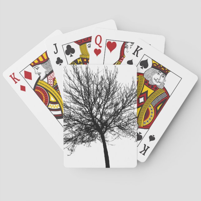 Baraja De Cartas Silhouette de árbol (Reverso)