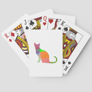 Baraja De Cartas Silhouette de gato con bajo contenido de póliza