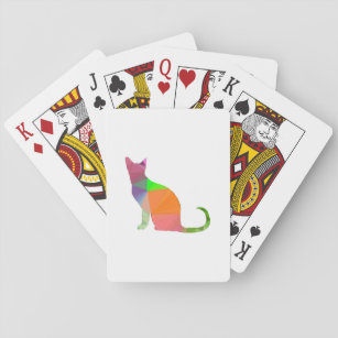 Baraja De Cartas Silhouette de gato con bajo contenido de póliza
