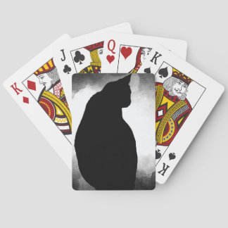 Baraja De Cartas Silhouette de gato negro