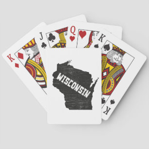 Baraja De Cartas Silueta apenada vintage casero del mapa de