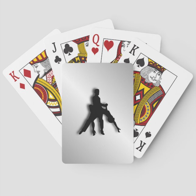 Baraja De Cartas Silueta de bailarines de tango (Reverso)