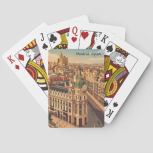 Baraja De Cartas Silueta de la ciudad de Madrid España Arquitectura