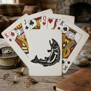 Baraja De Cartas Silueta de Trucha Saltando