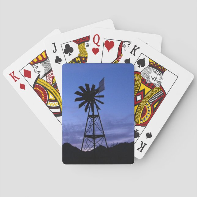 Baraja De Cartas silueta de un molino (Reverso)