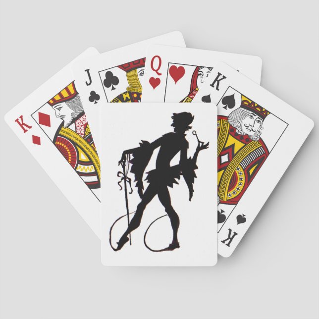 Baraja De Cartas Silueta mágica de los años 1920 (Reverso)