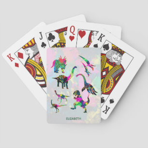 Baraja De Cartas Siluetas coloridas abstractas psicodélicas del