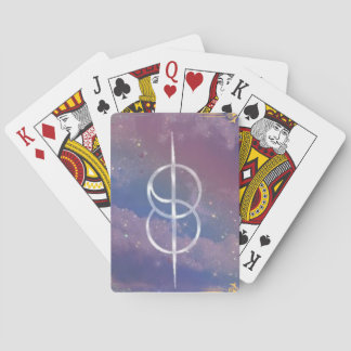 Baraja De Cartas símbolo cambiante en las nubes