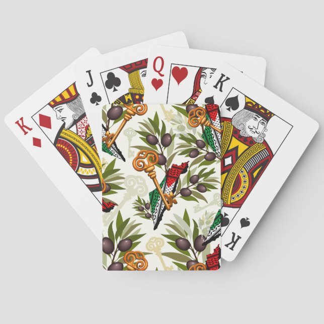 Baraja De Cartas Símbolo clave palestino del derecho de retorno (Reverso)