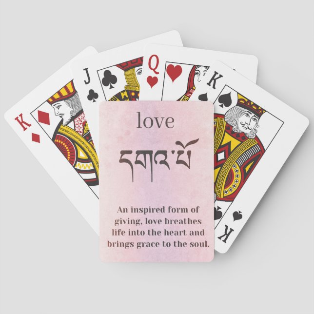 Baraja De Cartas Símbolo de amor (Reverso)