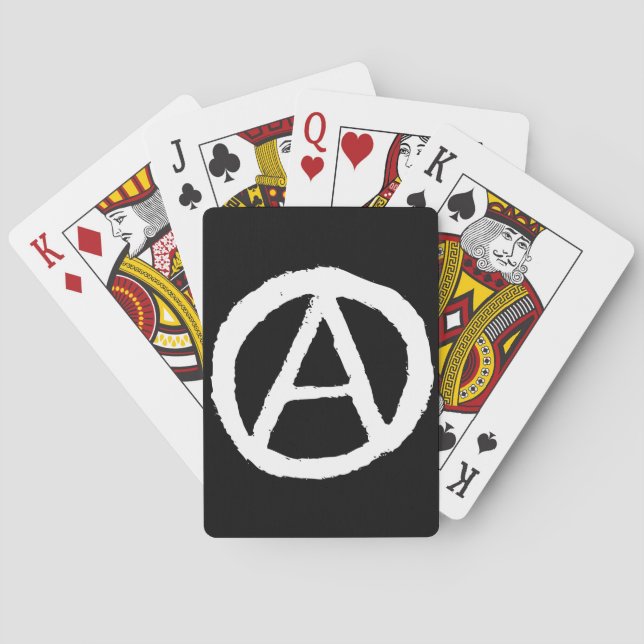Baraja De Cartas Símbolo de anarquía (Reverso)