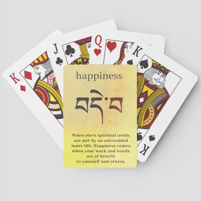 Baraja De Cartas Símbolo de felicidad (Reverso)