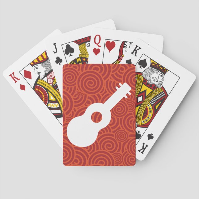 Baraja De Cartas Símbolo de nylon de las guitarras (Reverso)