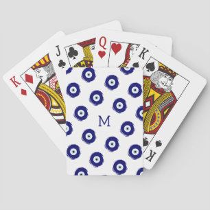 Baraja De Cartas Símbolo de ojo azul malvado personalizado Suerte y