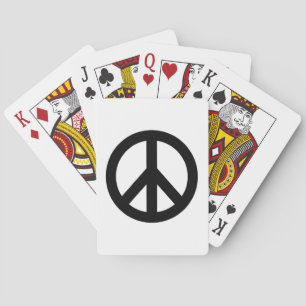 Baraja De Cartas Símbolo de signo de paz blanco negro