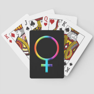 Baraja De Cartas Símbolo de Venus Arcoíris Astrología Zodiaco Signo