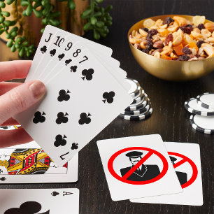 Baraja De Cartas Símbolo divertido de advertencia sin chófer