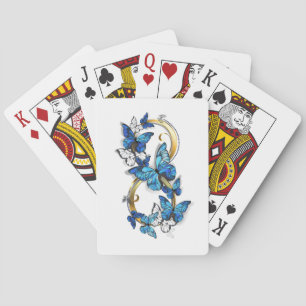 Baraja De Cartas Símbolo infinito de mariposas Morpho azules