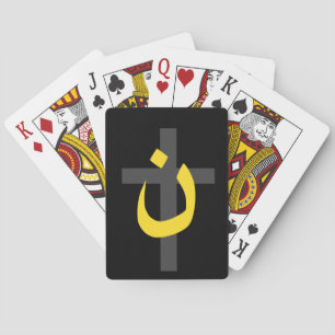Baraja De Cartas Símbolo nazarense cristiano cruz solidaria negra