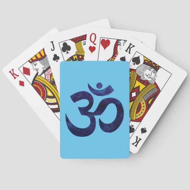 Baraja De Cartas Símbolo Om Ohm Rótulo Yoga Meditación Zen (Reverso)